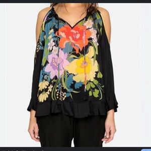 Johnny Was Colorful Floral Blouse